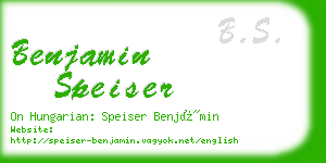 benjamin speiser business card